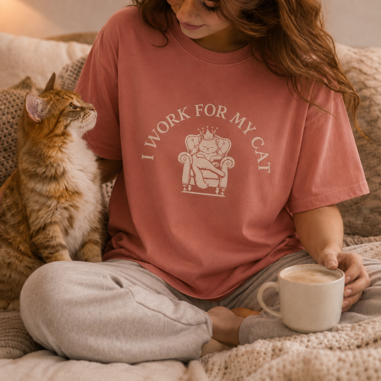Camisola I Work for My Cat